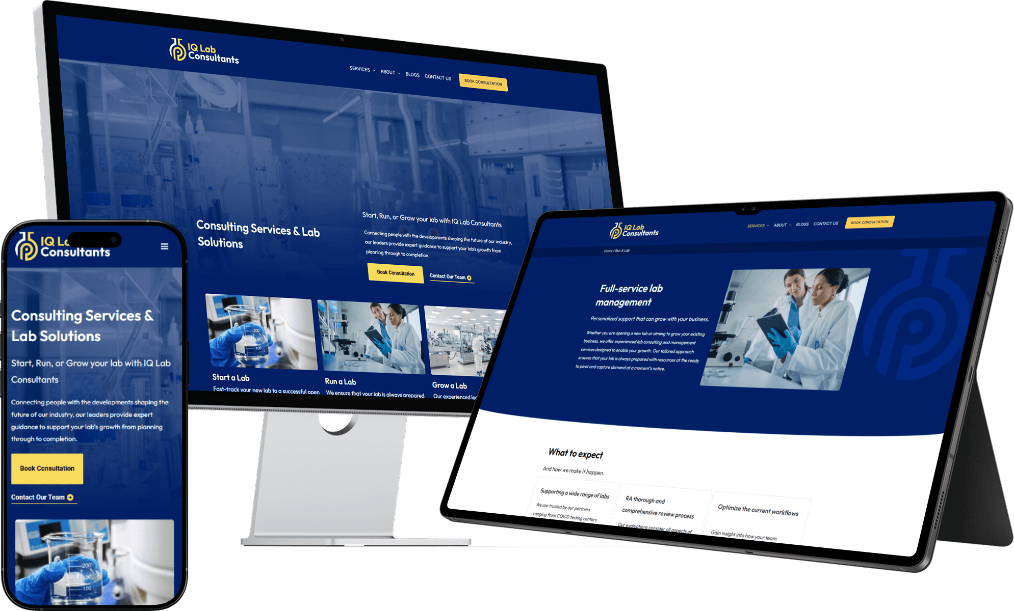 IQ Lab Consultants, LLC Mockups